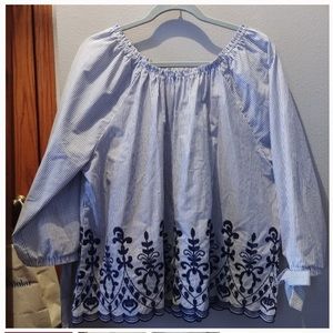 Time and Tru Peasant Top